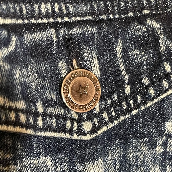 VTG 1738 Original Brand Original Women's American Flag Denim Blue Large Jacket - Picture 5 of 6